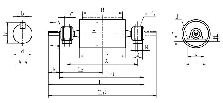 传动滚筒结构图