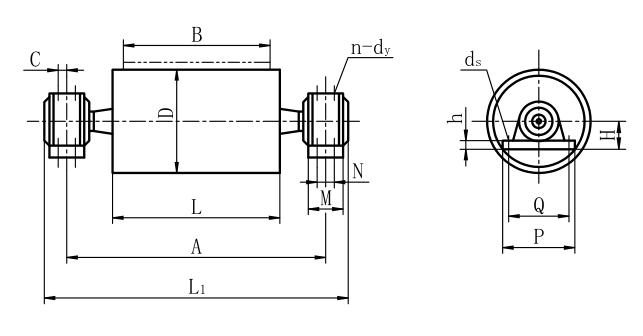 改向滚筒结构图